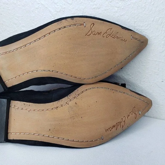 Sam Edelman Black and Animal Print Flats - Picture 12 of 13